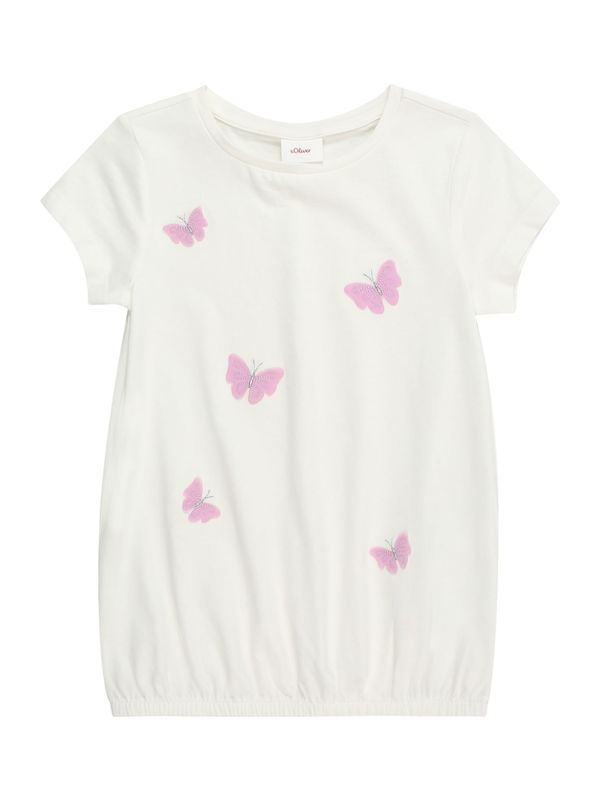 s.Oliver s.Oliver Majica  roza / srebro / bijela