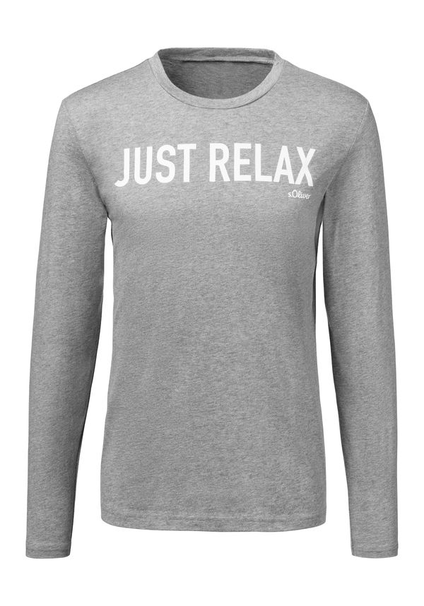 s.Oliver s.Oliver Majica  siva melange / bijela