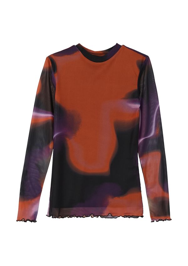 s.Oliver s.Oliver Majica  svijetloljubičasta / tamno ljubičasta / hrđavo crvena / crna