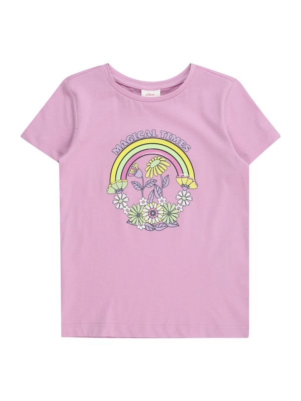 s.Oliver s.Oliver Majica  svijetloplava / žuta / orhideja bijela / bijela