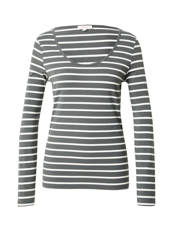 s.Oliver s.Oliver Majica  tamo siva / bijela