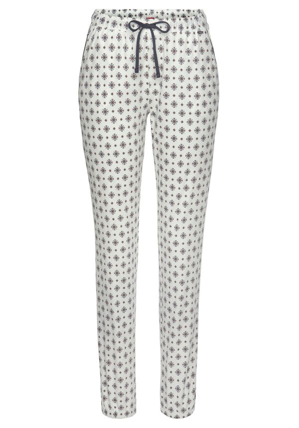 s.Oliver s.Oliver Pidžama hlače  noćno plava / pastelno plava / svijetlosmeđa / prljavo bijela