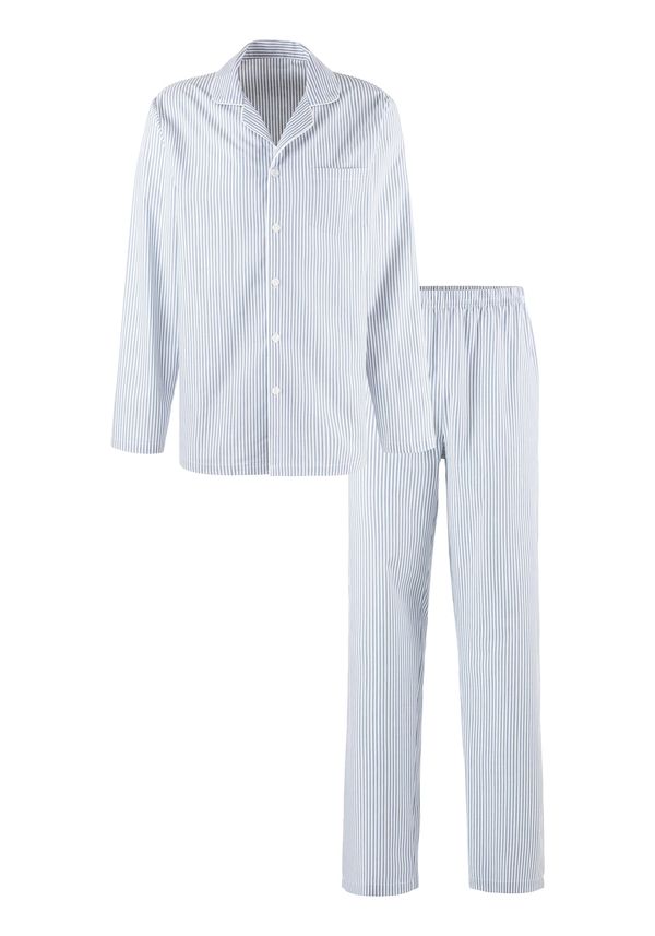 s.Oliver s.Oliver Pidžama hlače  sivkasto plava / bijela