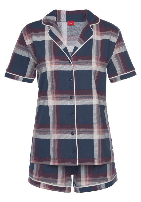 s.Oliver s.Oliver Pidžama  plava / smeđa / bijela