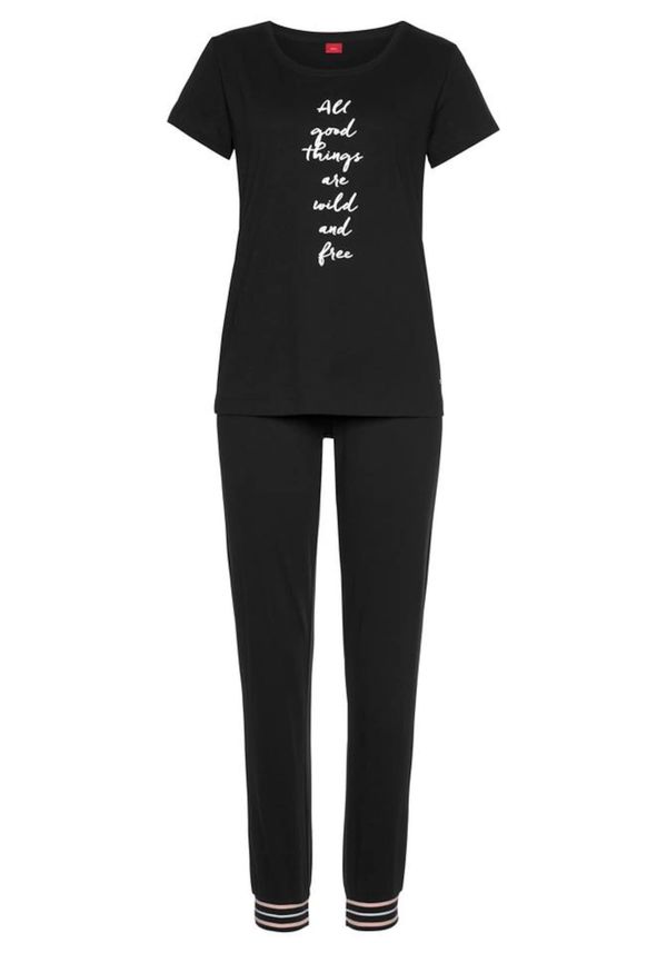 s.Oliver s.Oliver Pidžama  roza / crna / bijela