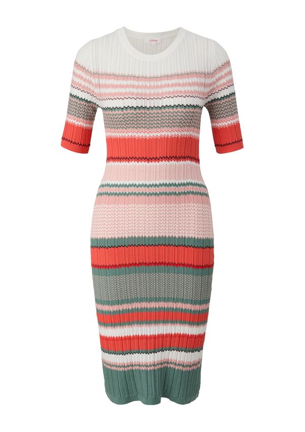 s.Oliver s.Oliver Pletena haljina  žad / narančasta / roza / bijela