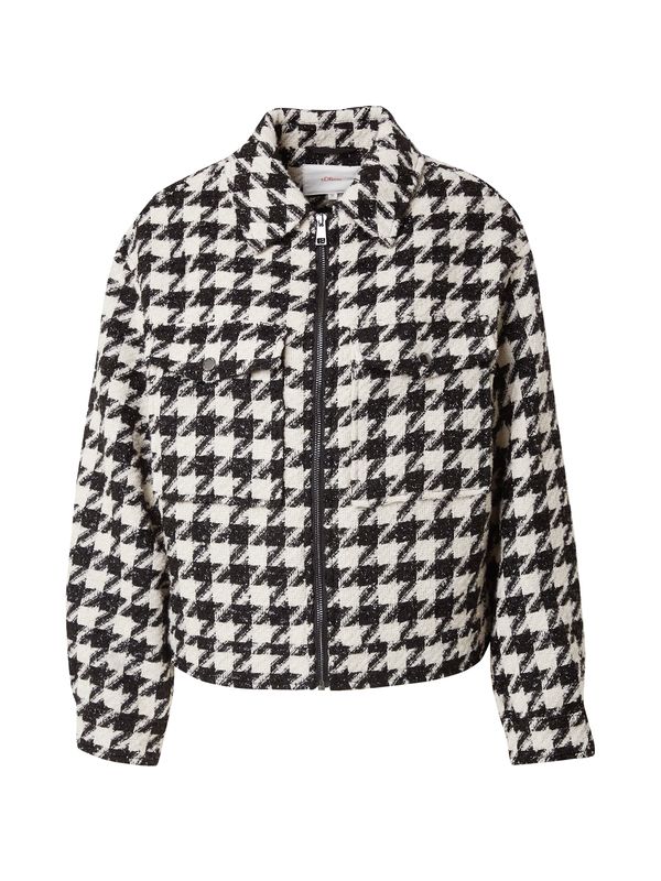 s.Oliver s.Oliver Prijelazna jakna  crna / vuneno bijela