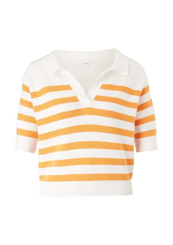 s.Oliver s.Oliver Pulover  narančasta / bijela