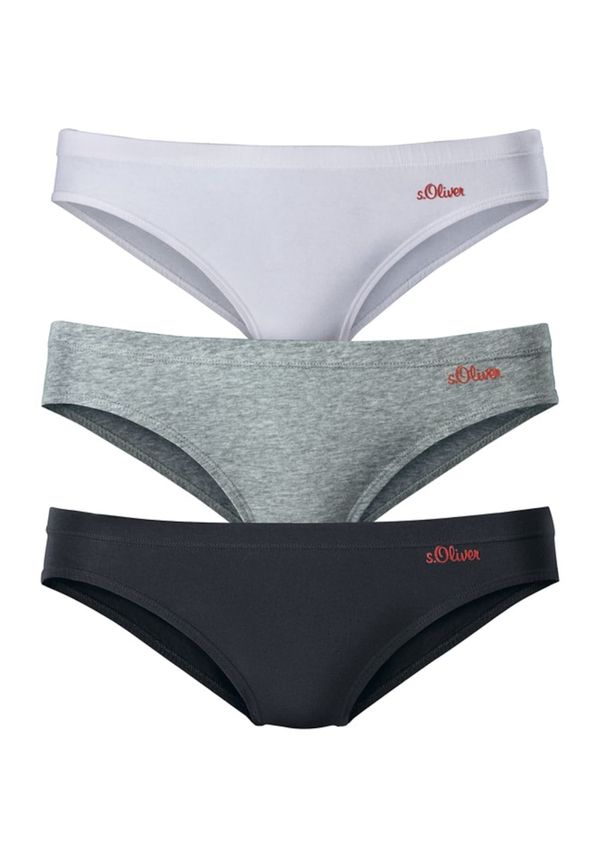 s.Oliver s.Oliver Slip  siva melange / crvena / crna / prljavo bijela