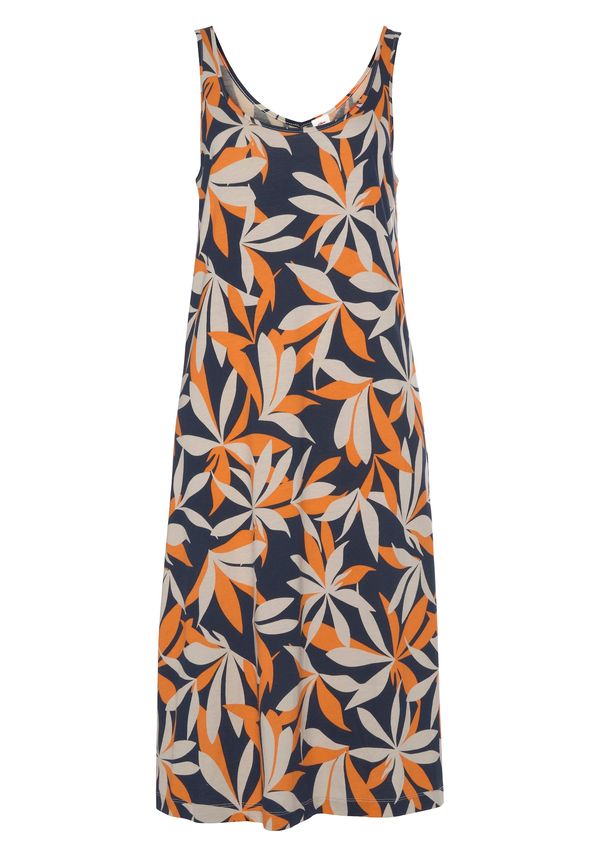 s.Oliver s.Oliver Spavaćica košulja  bež / tamno plava / narančasta