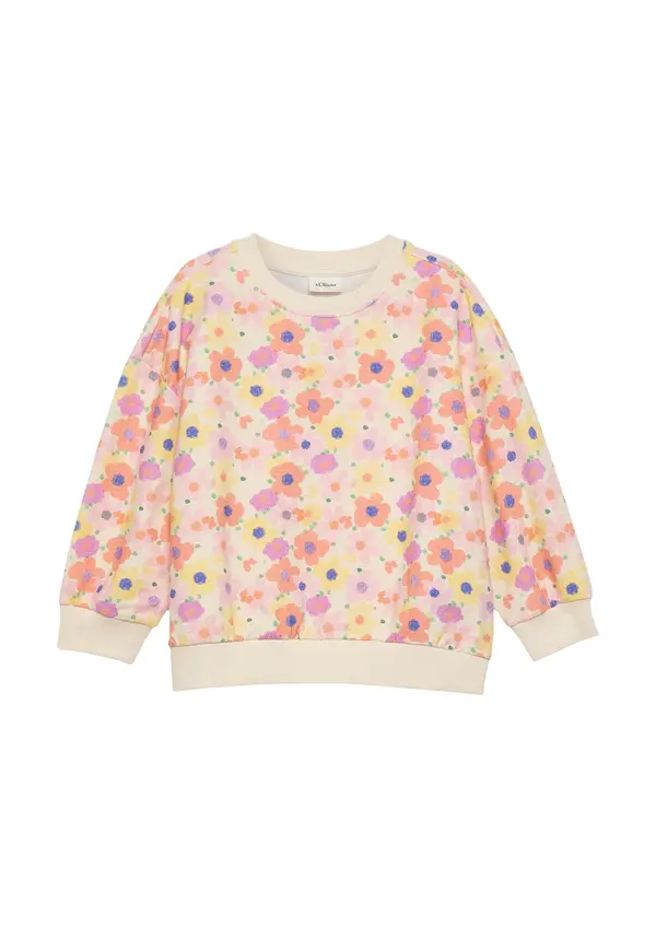 s.Oliver s.Oliver Sweater majica  boja pijeska / svijetložuta / ljubičasto plava / prljavo roza