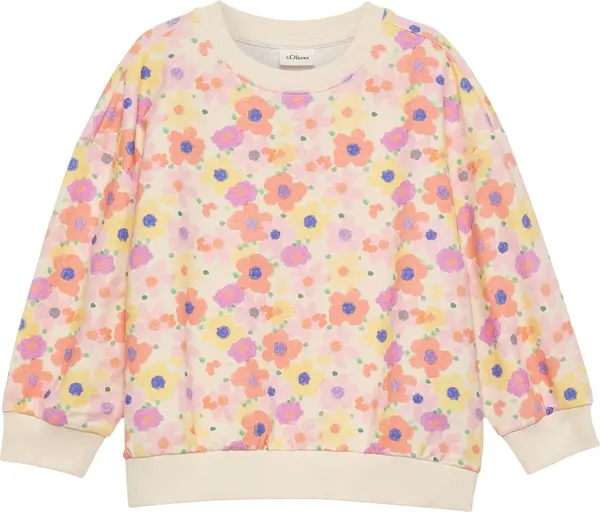 s.Oliver s.Oliver Sweater majica  boja pijeska / svijetložuta / ljubičasto plava / prljavo roza