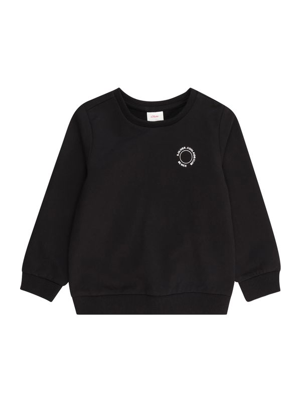 s.Oliver s.Oliver Sweater majica  crna / bijela