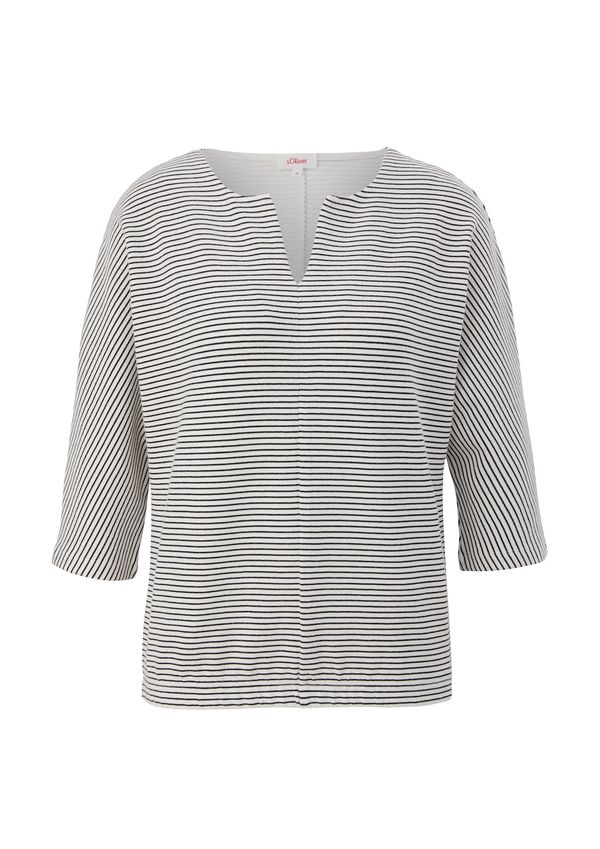 s.Oliver s.Oliver Sweater majica  crna / bijela