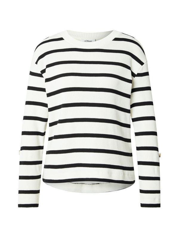 s.Oliver s.Oliver Sweater majica  ecru/prljavo bijela / crna