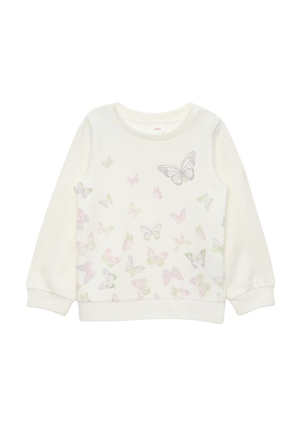 s.Oliver s.Oliver Sweater majica  ecru/prljavo bijela / ljubičasta / roza / srebro