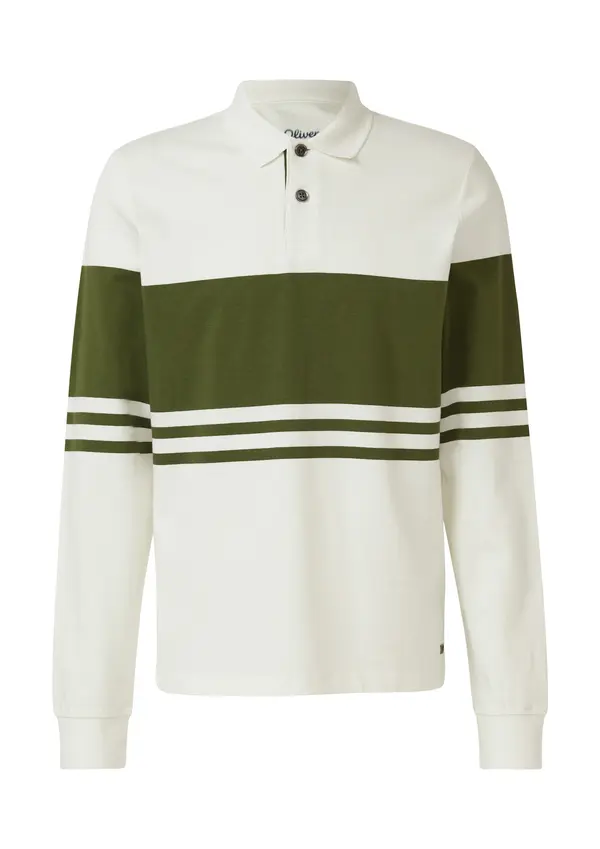 s.Oliver s.Oliver Sweater majica  maslinasta / bijela