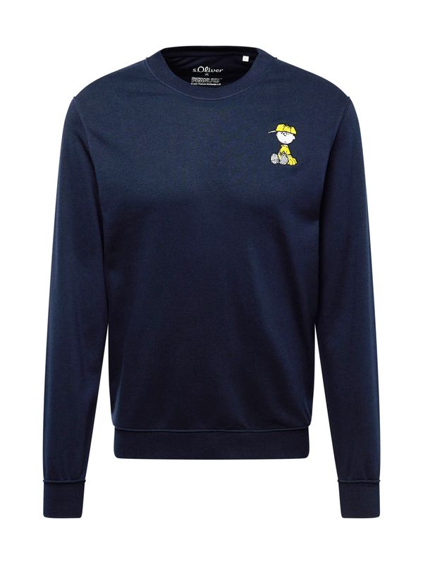 s.Oliver s.Oliver Sweater majica  mornarsko plava / žuta / bijela