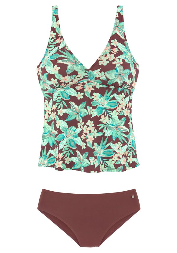 s.Oliver s.Oliver Tankini  smeđa / zelena / losos