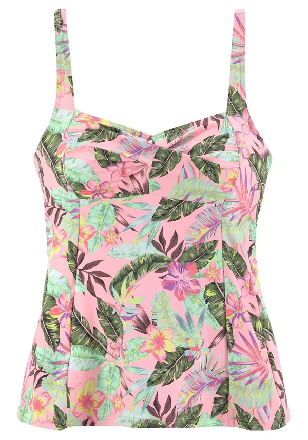 s.Oliver s.Oliver Tankini top  akvamarin / žuta / zelena / rosé