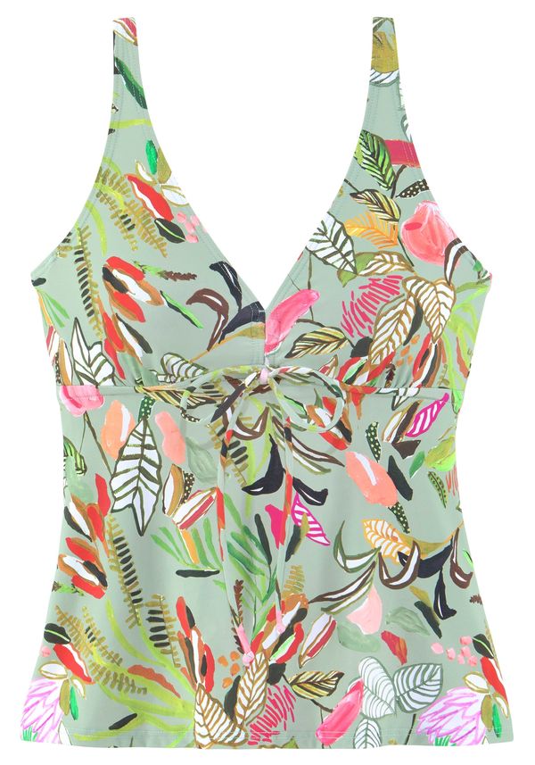 s.Oliver s.Oliver Tankini top 'Herbst'  maslinasta / roza / krvavo crvena / crna