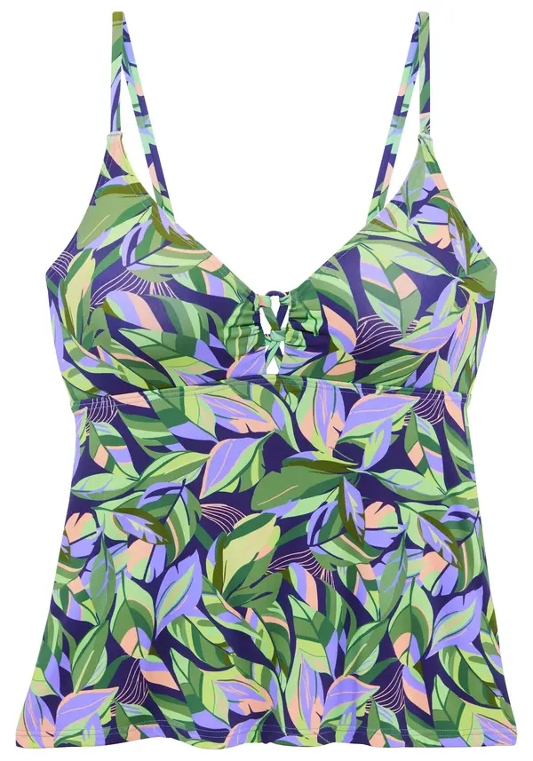 s.Oliver s.Oliver Tankini top  mornarsko plava / golublje plava / zelena / svijetlozelena