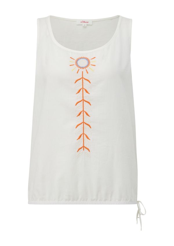 s.Oliver s.Oliver Top  ecru/prljavo bijela / kraljevsko plava / pastelno žuta / ciglasto crvena