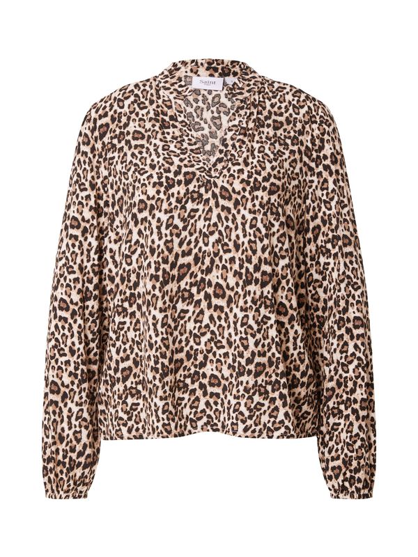 SAINT TROPEZ SAINT TROPEZ Bluza 'Eda'  bež / smeđa / crna / prljavo bijela