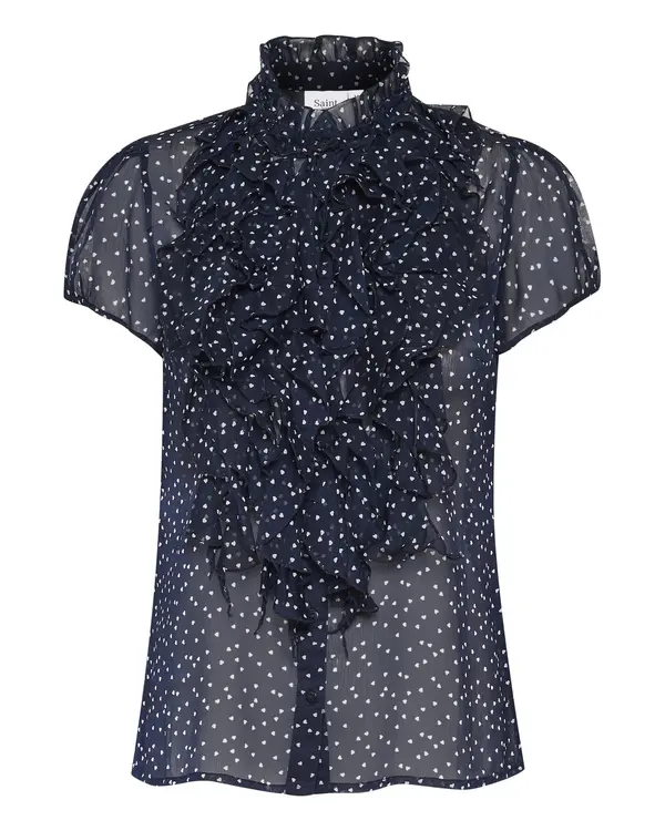 SAINT TROPEZ SAINT TROPEZ Bluza 'LiljaSZ'  noćno plava / bijela
