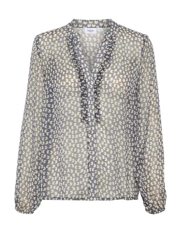 SAINT TROPEZ SAINT TROPEZ Bluza 'Valerie'  bež / mornarsko plava