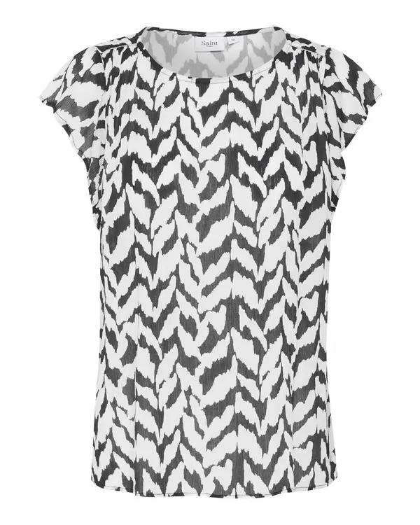 SAINT TROPEZ SAINT TROPEZ Bluza 'VegaSZ'  crna / bijela