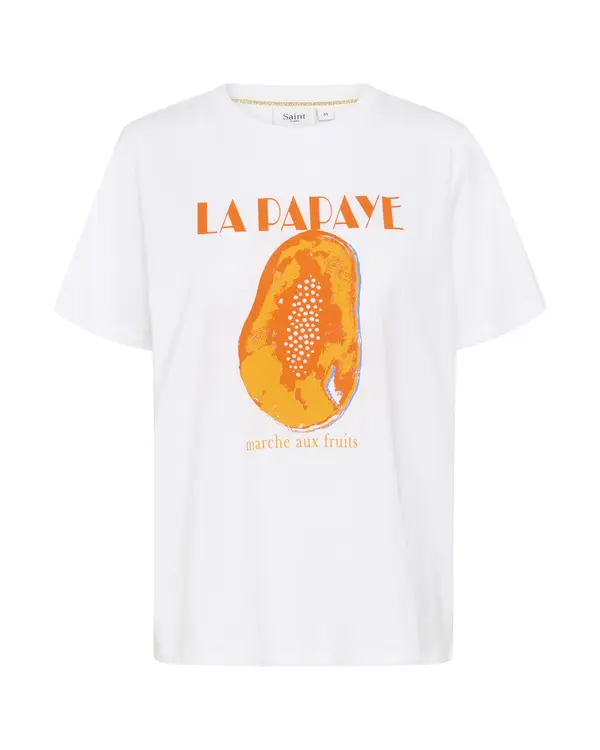 SAINT TROPEZ SAINT TROPEZ Majica 'HardaSZ'  narančasta / tamno narančasta / bijela