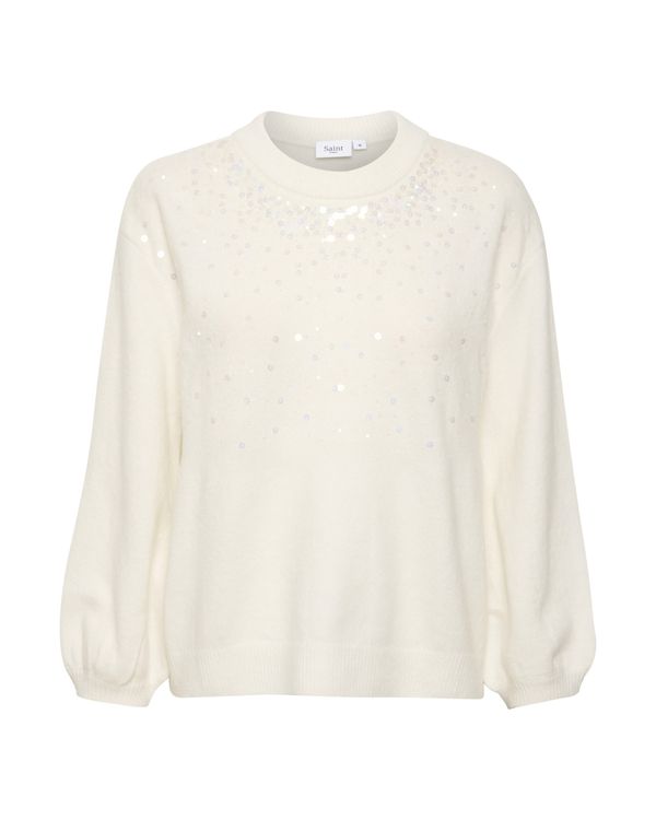 SAINT TROPEZ SAINT TROPEZ Pulover 'Barbel'  prljavo bijela