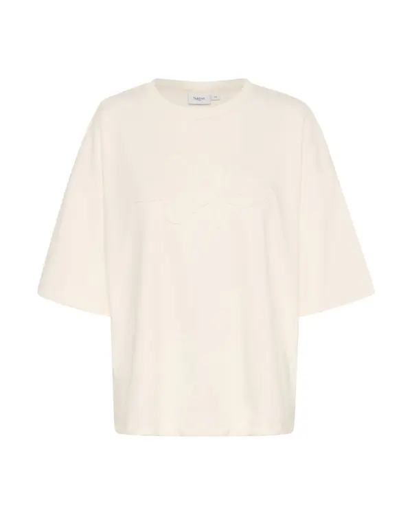 SAINT TROPEZ SAINT TROPEZ Sweater majica 'Janeke'  vuneno bijela