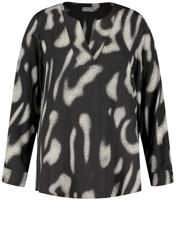 SAMOON SAMOON Bluza  crna / bijela