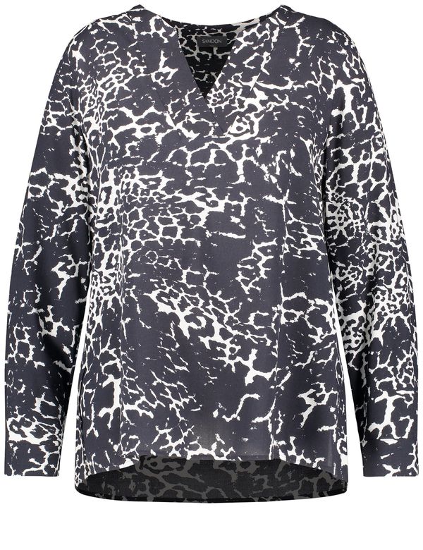 SAMOON SAMOON Bluza  noćno plava / bijela