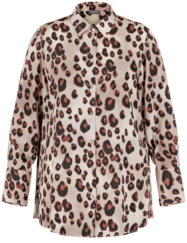 SAMOON SAMOON Bluza  smeđa / crna / biserno bijela