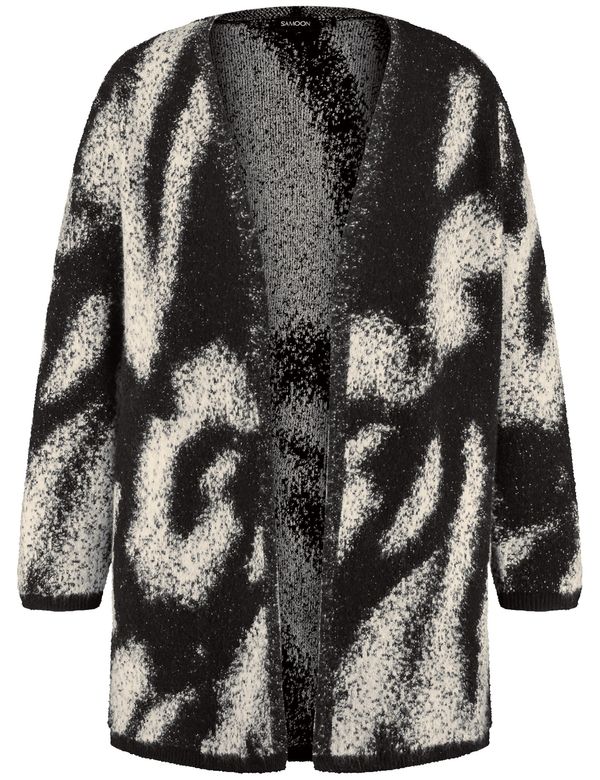 SAMOON SAMOON Kardigan  crna / bijela