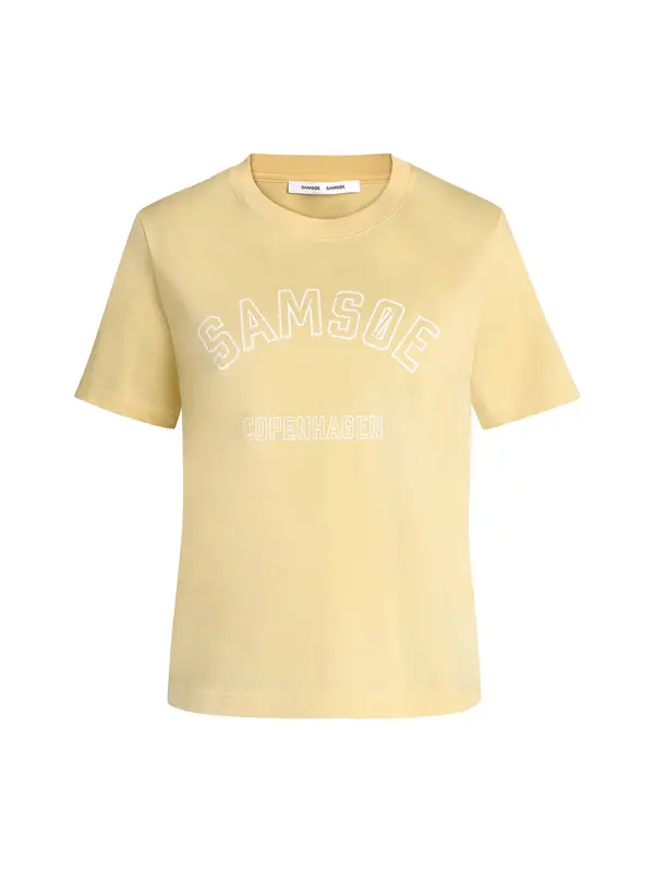 Samsøe Samsøe Samsøe Samsøe Majica 'Sacamino'  žuta / bijela
