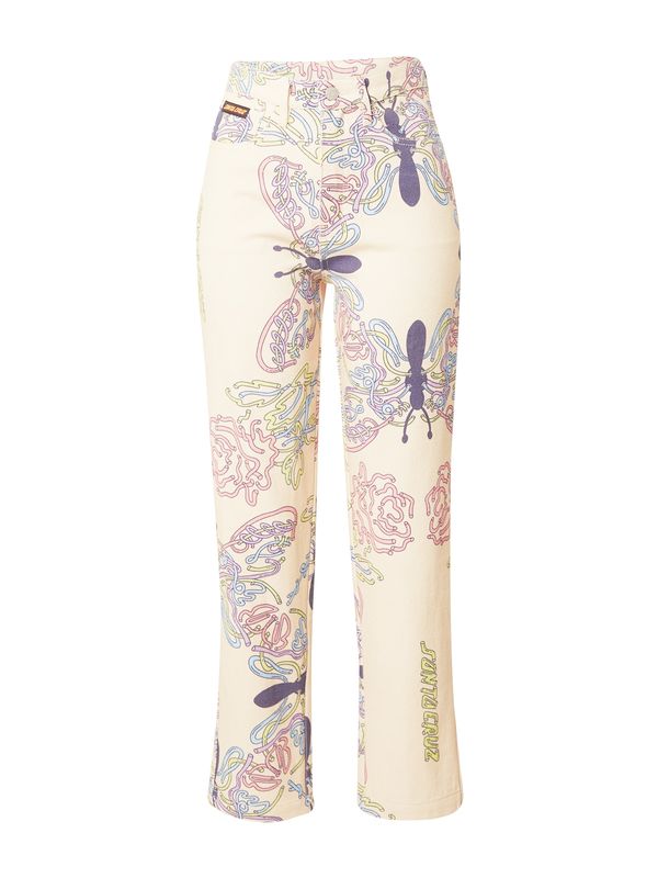 Santa Cruz Santa Cruz Hlače 'Dad'  bež / svijetloplava / tamno ljubičasta / roza