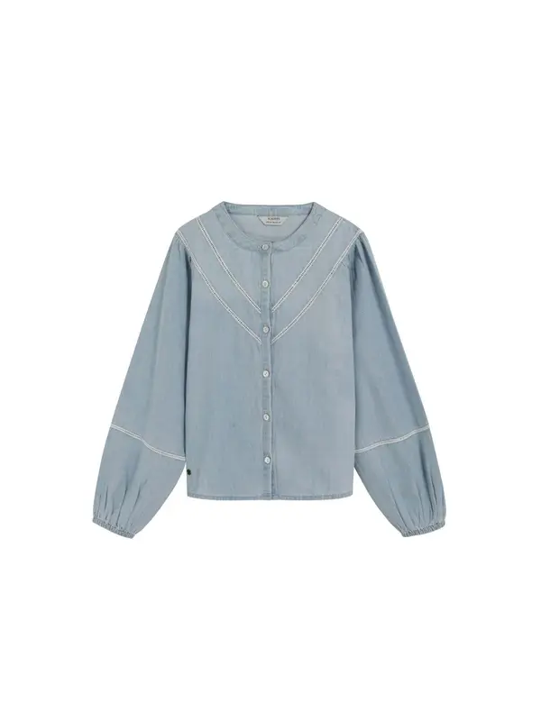 Scalpers Scalpers Bluza 'Amy'  svijetloplava / bijela