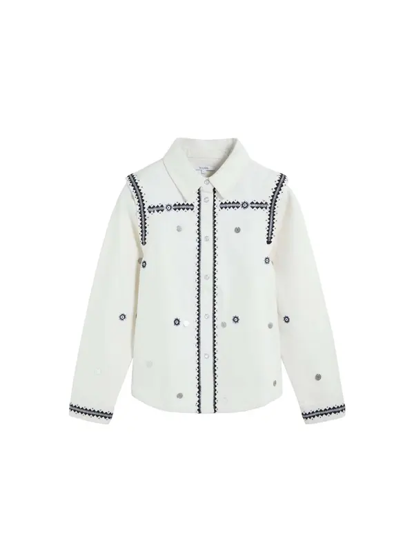 Scalpers Scalpers Bluza 'Emb Candy'  morsko plava / srebro / bijela