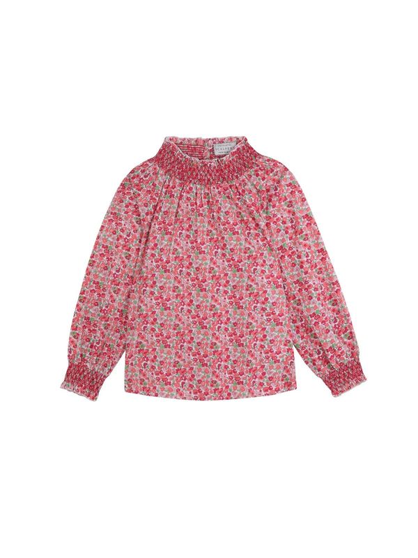 Scalpers Scalpers Bluza 'Smock Flower'  zelena / roza / bijela