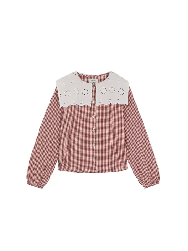 Scalpers Scalpers Bluza 'Vichy'  crvena / bijela