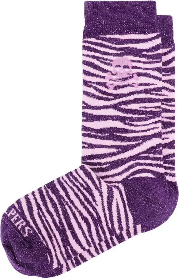 Scalpers Scalpers Čarape 'Zebra Lurex'  lila / svijetloljubičasta