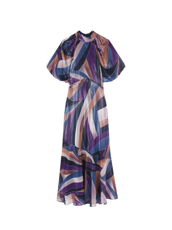 Scalpers Scalpers Haljina 'Perk'  bež / plava / tamno ljubičasta / bijela