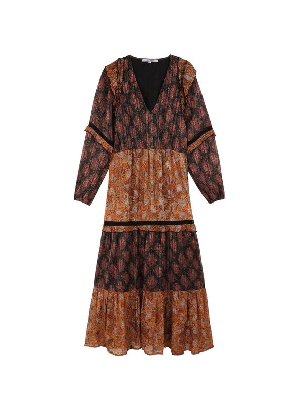 Scalpers Scalpers Haljina  smeđa / narančasta / crvena / crna