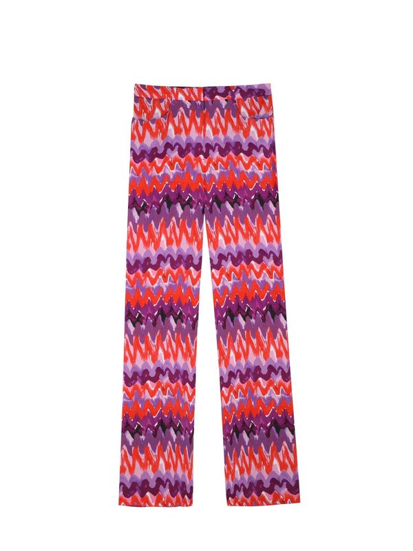 Scalpers Scalpers Hlače  ljubičasta / tamno ljubičasta / crvena