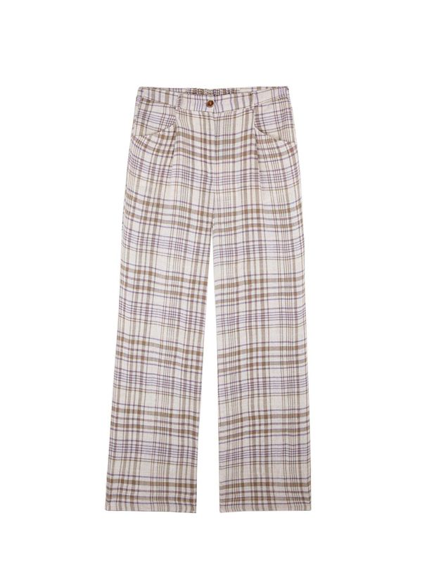 Scalpers Scalpers Hlače s naborima  ecru/prljavo bijela / sepija / lavanda