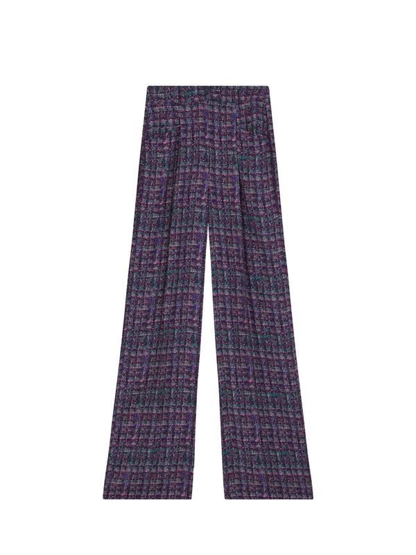 Scalpers Scalpers Hlače s naborima  zelena / ljubičasta / ljubičasto crvena / roza